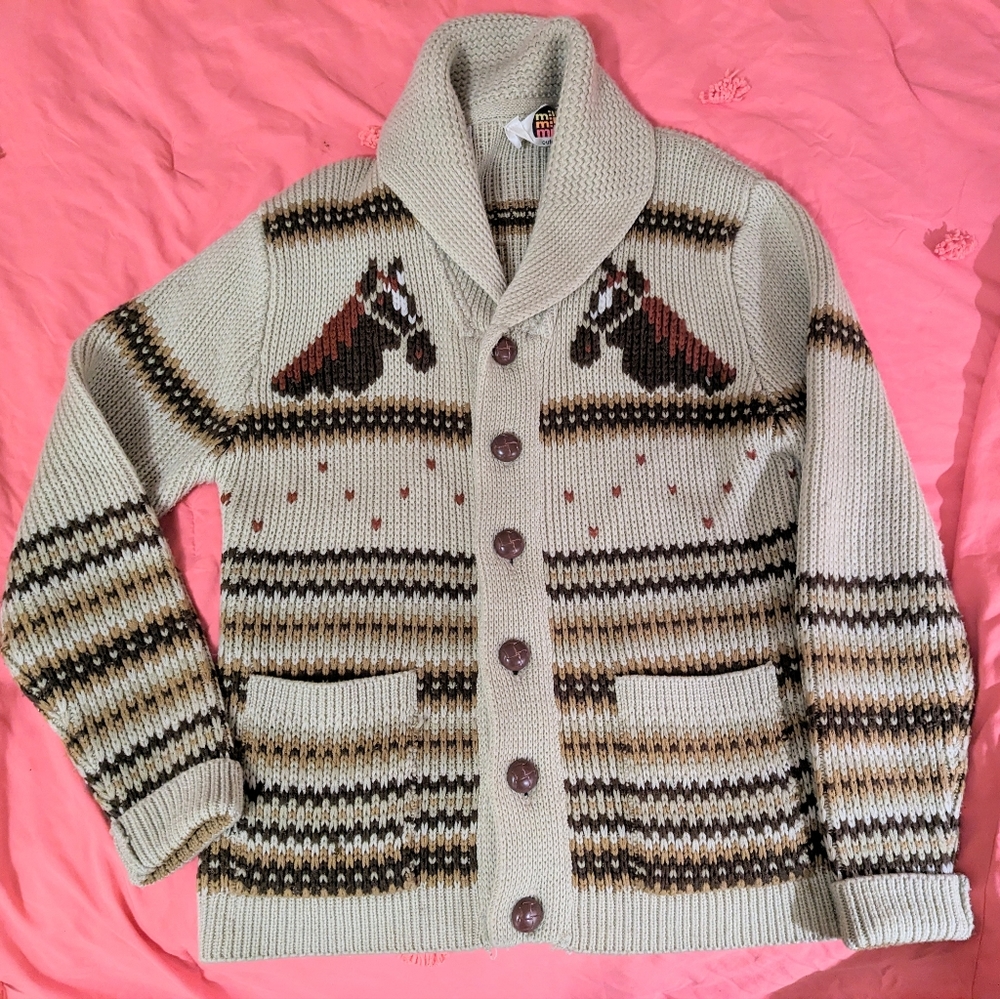 Vintage Big Lebowski Sweater with Horses